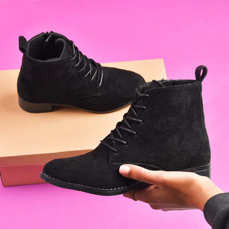 نیم بوت مشکی دخترانه مدل Emma