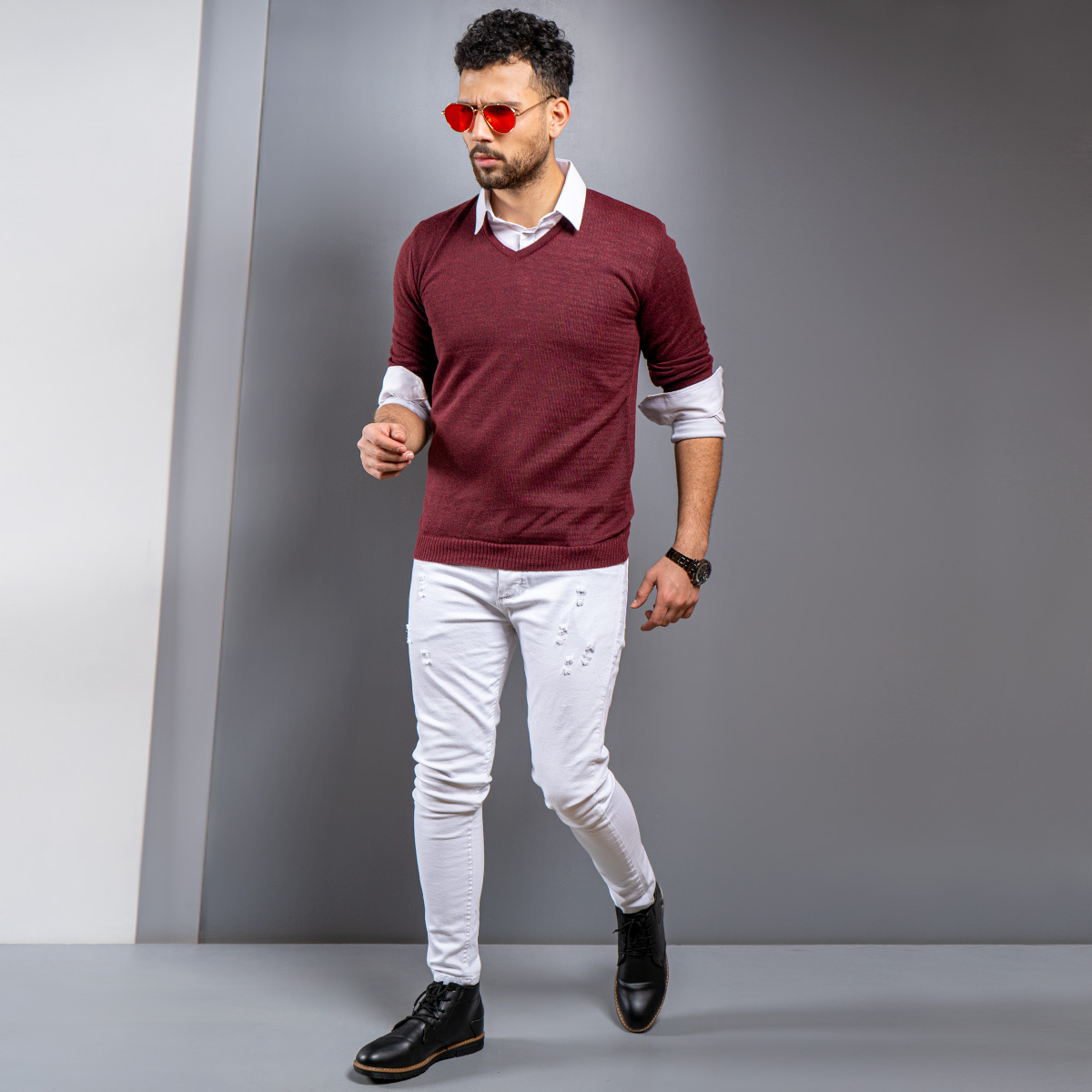 پلیور بافت مردانه مدل Nakisa