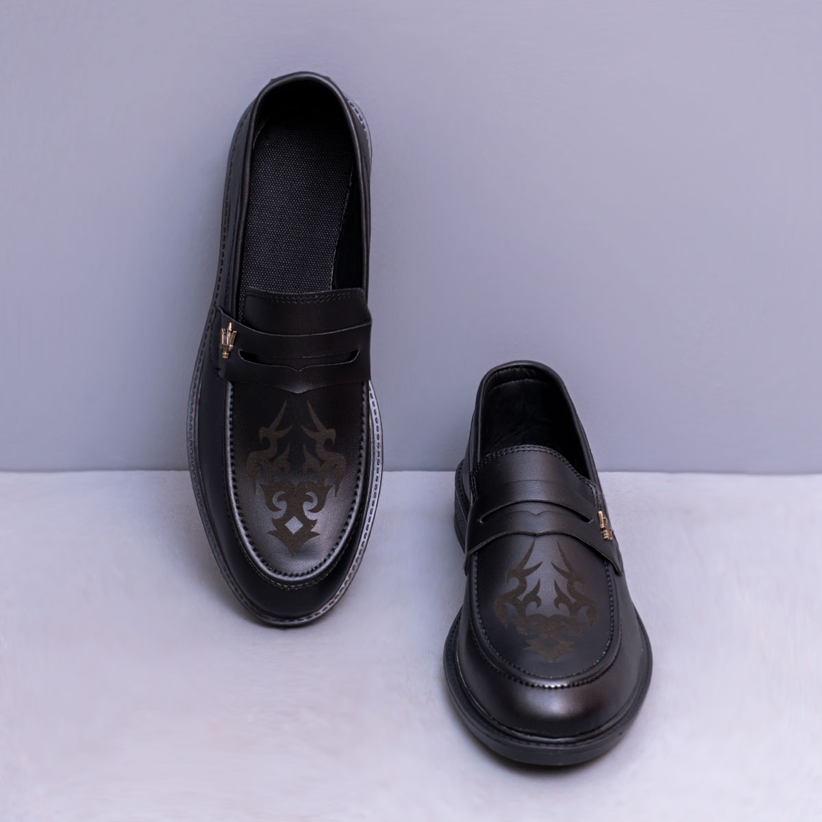 کالج مردانه طرح دار مشکی مدل Harin