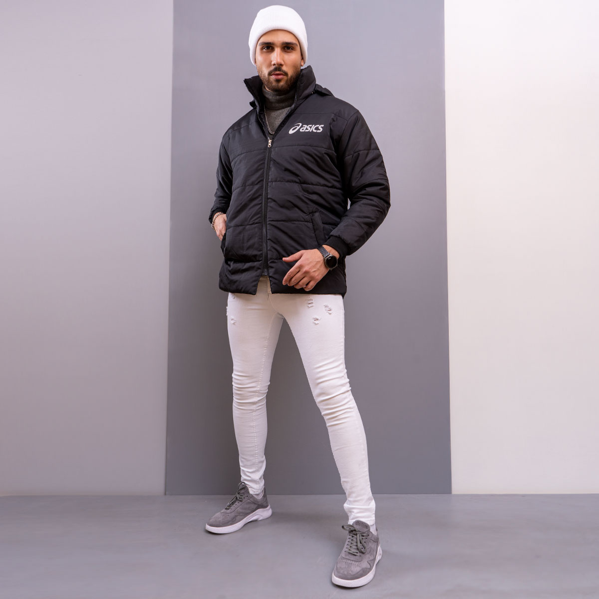 کاپشن مردانه مشکی Hirash