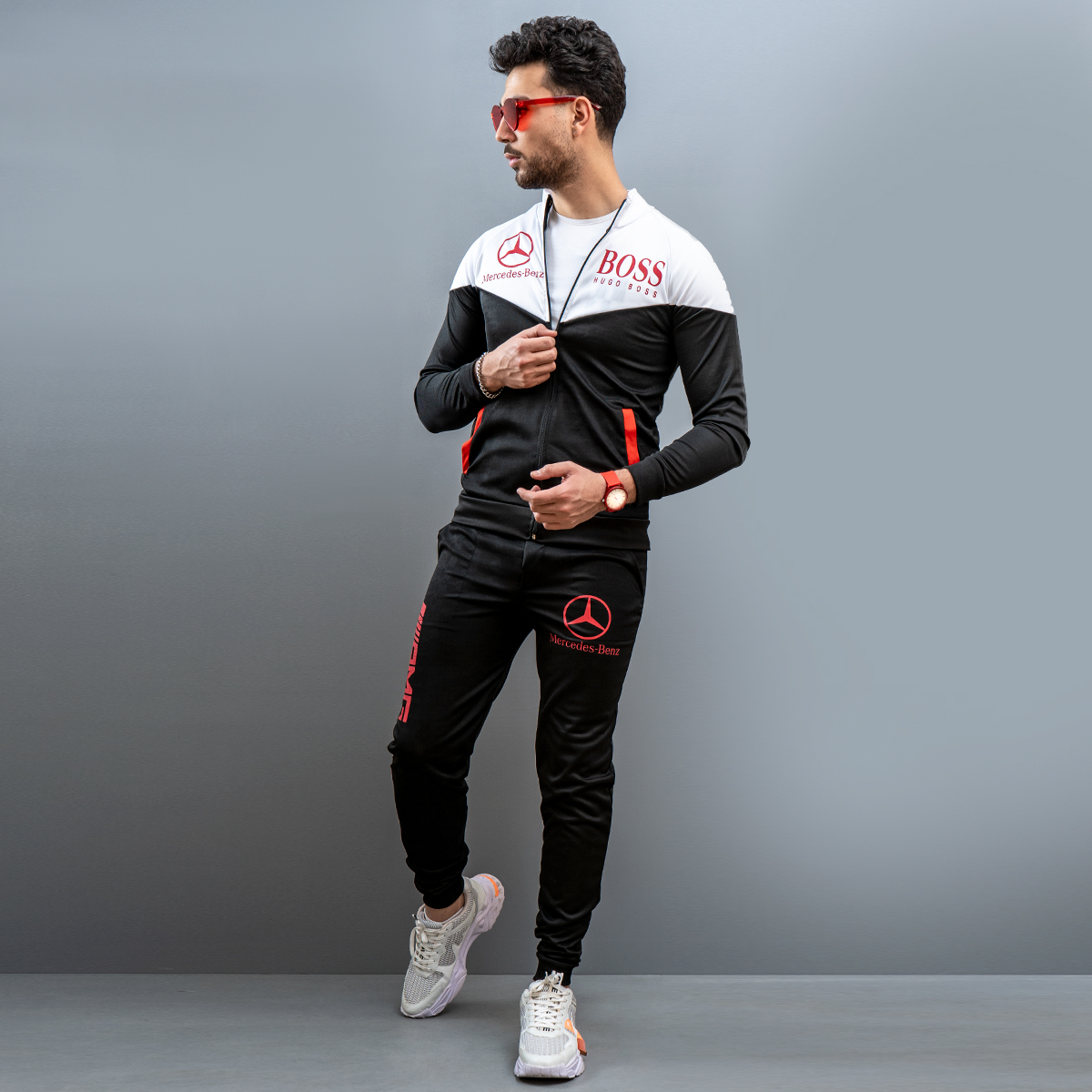 ست سوئيشرت شلوارBOSS مردانه مدل Deran