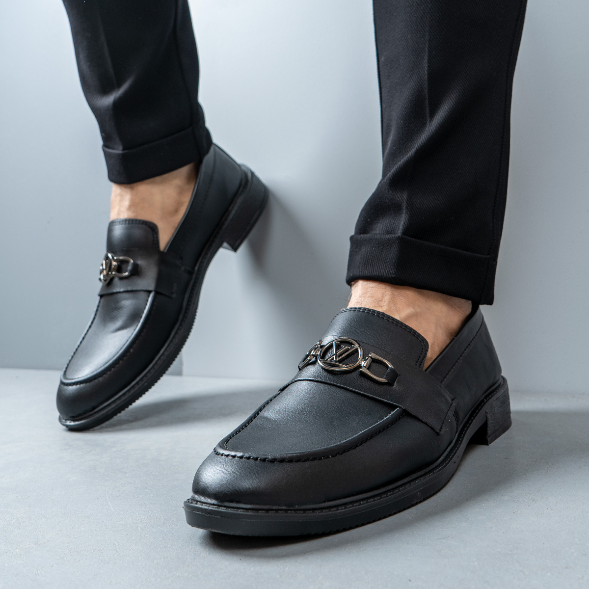 کفش کالج مردانه مشکی مدل NERVAN