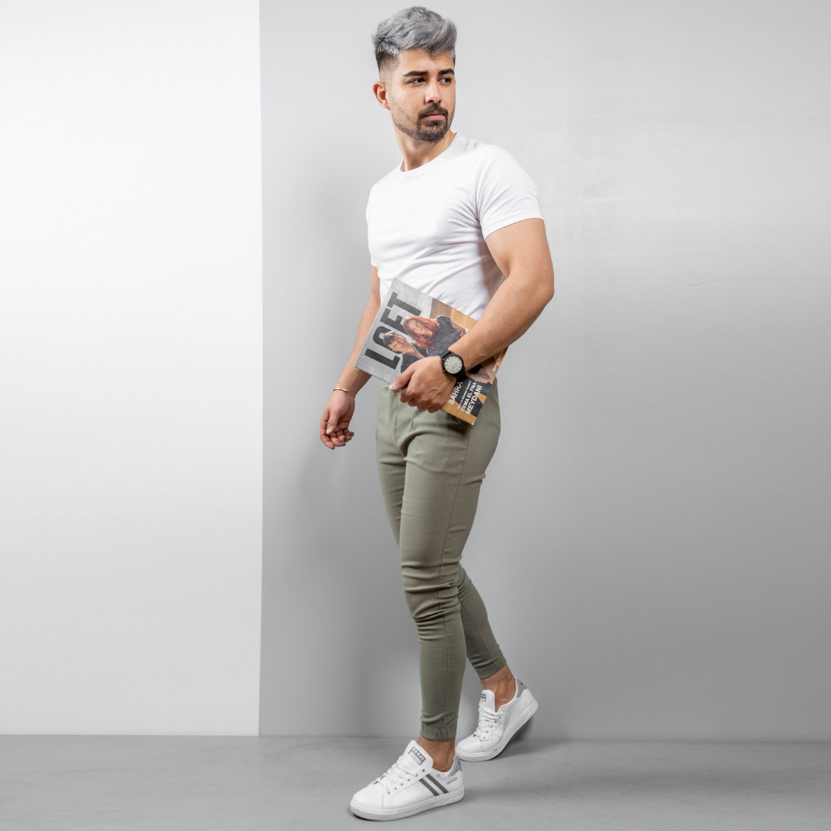 شلوار مردانه مدل ACE رنگ سبز