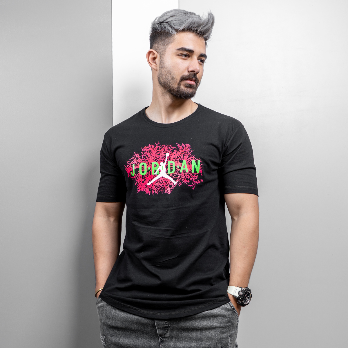 تیشرت Jordan مردانه مشکی مدل SAMSEN