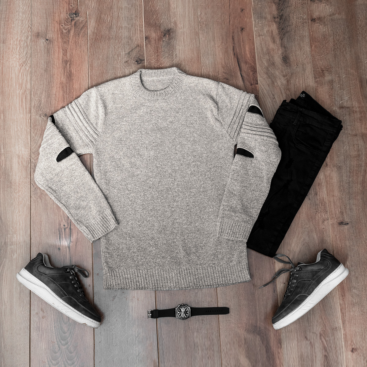 پلیور زاپ دار مردانه کرم مدل solan