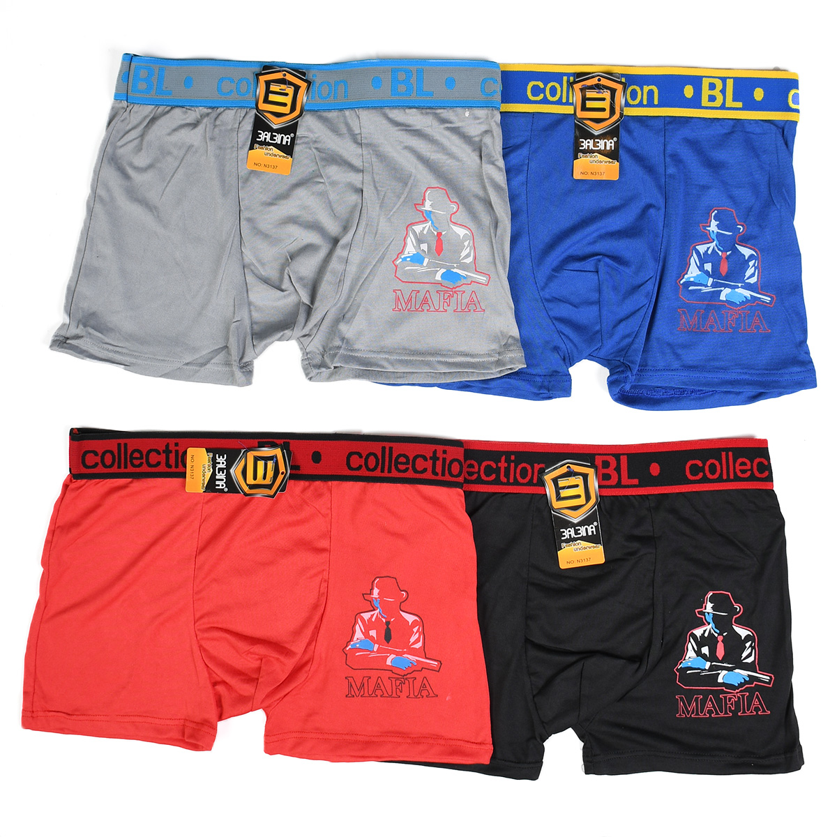 شورت نیم پا مشکی Mafiaمدل ۳۱۳۷(T)