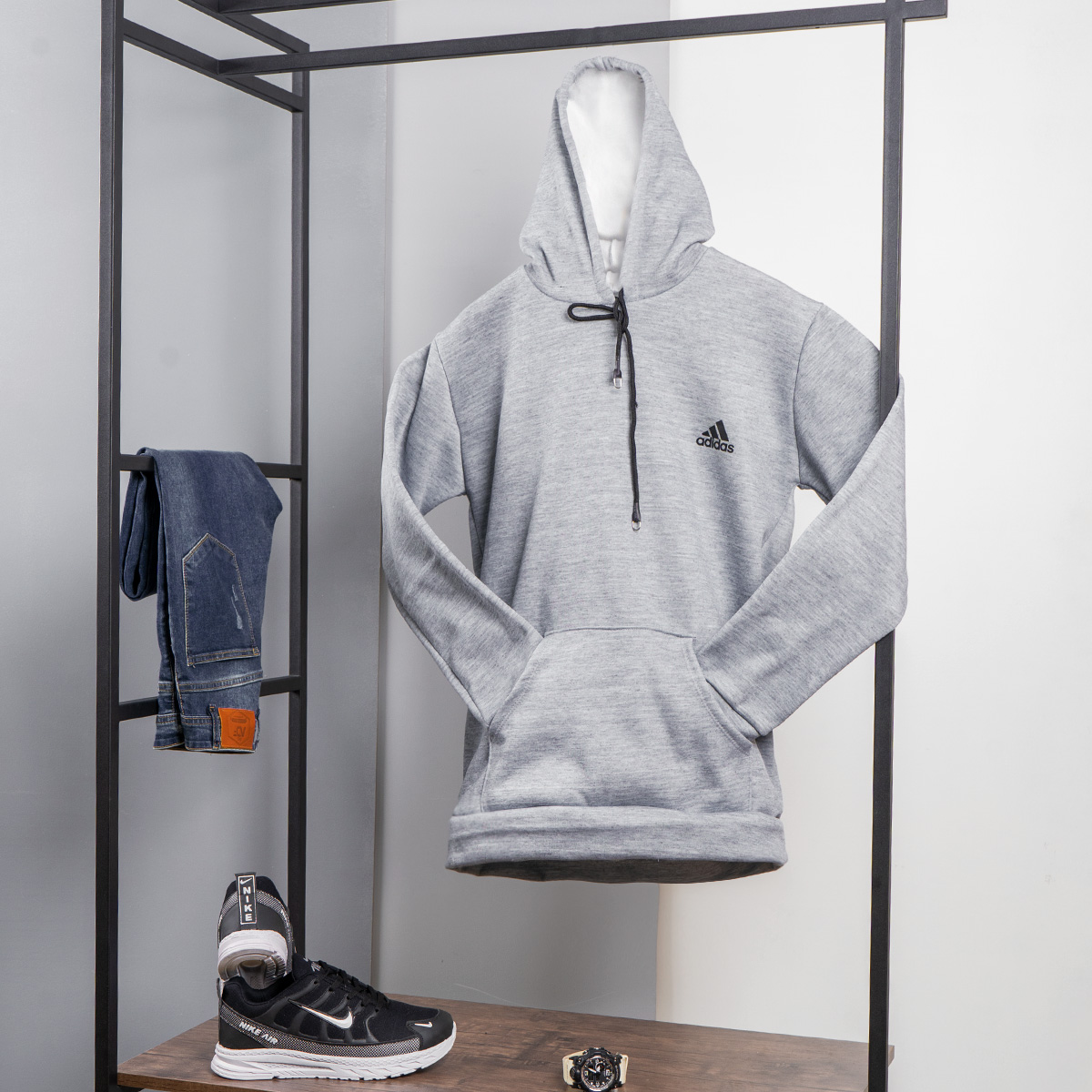 هودی کلاه دار مردانه طرح آدیداس مدل sadra