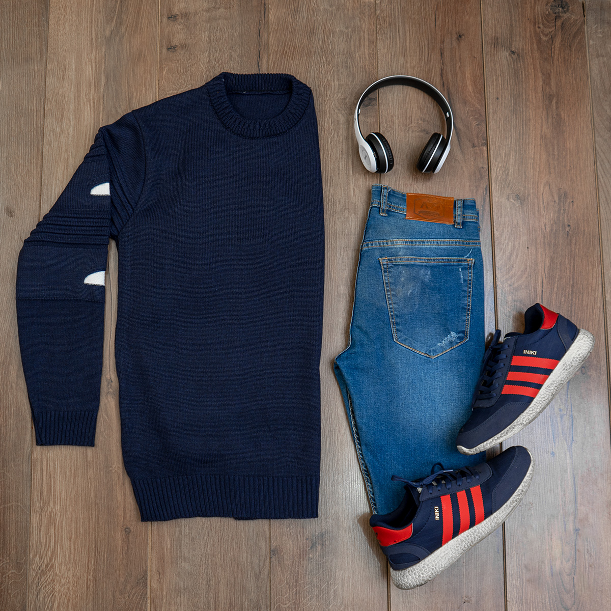 پلیور زاپ دار مردانه سرمه ای طوسی مدل solan