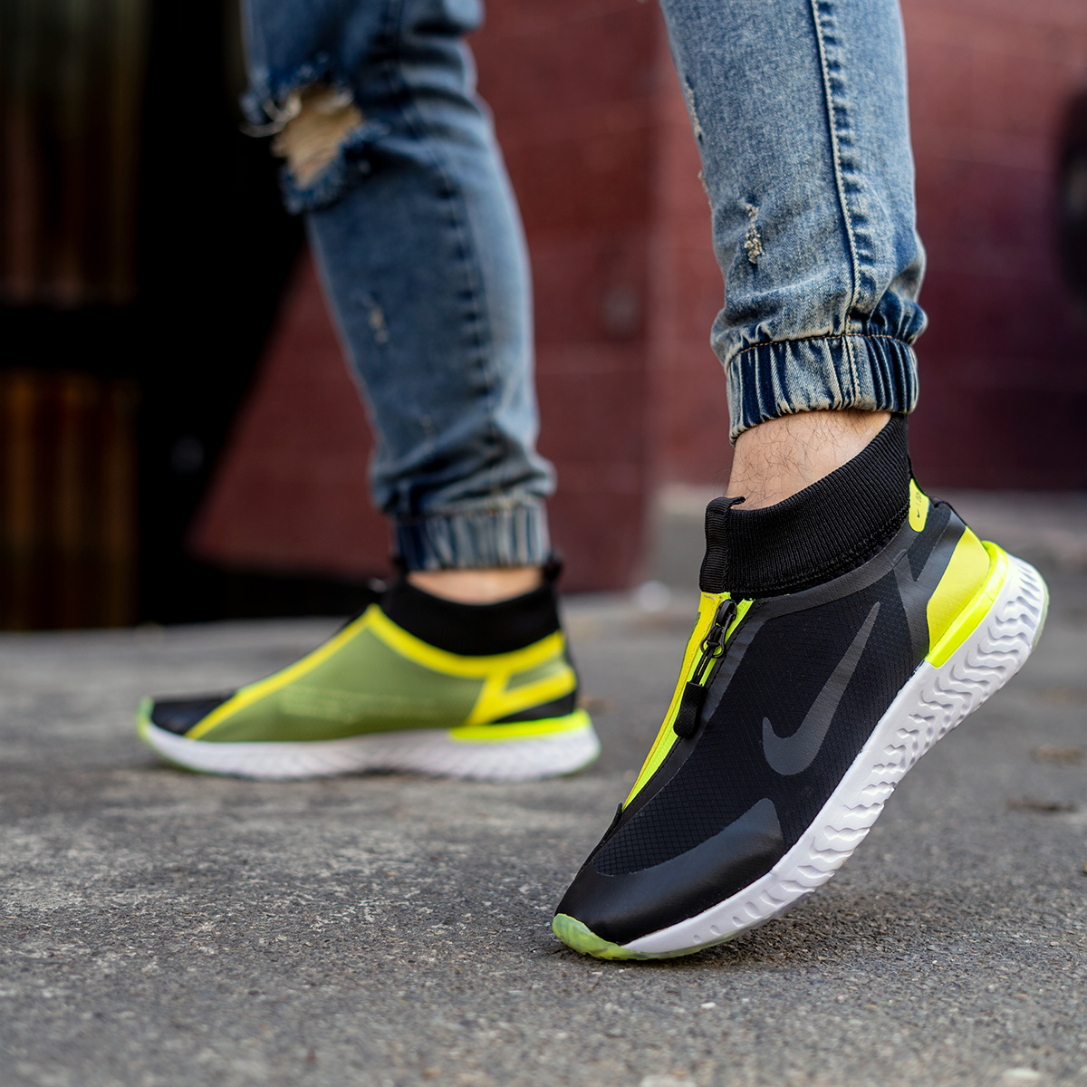 کفش ورزشی NIke مردانه مشکی سبز مدل Itako