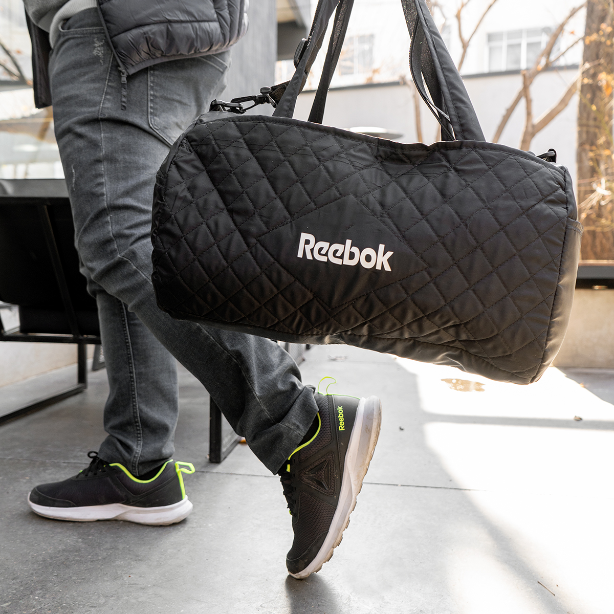 ساک ورزشی ریبوک مشکی مدل Hetra