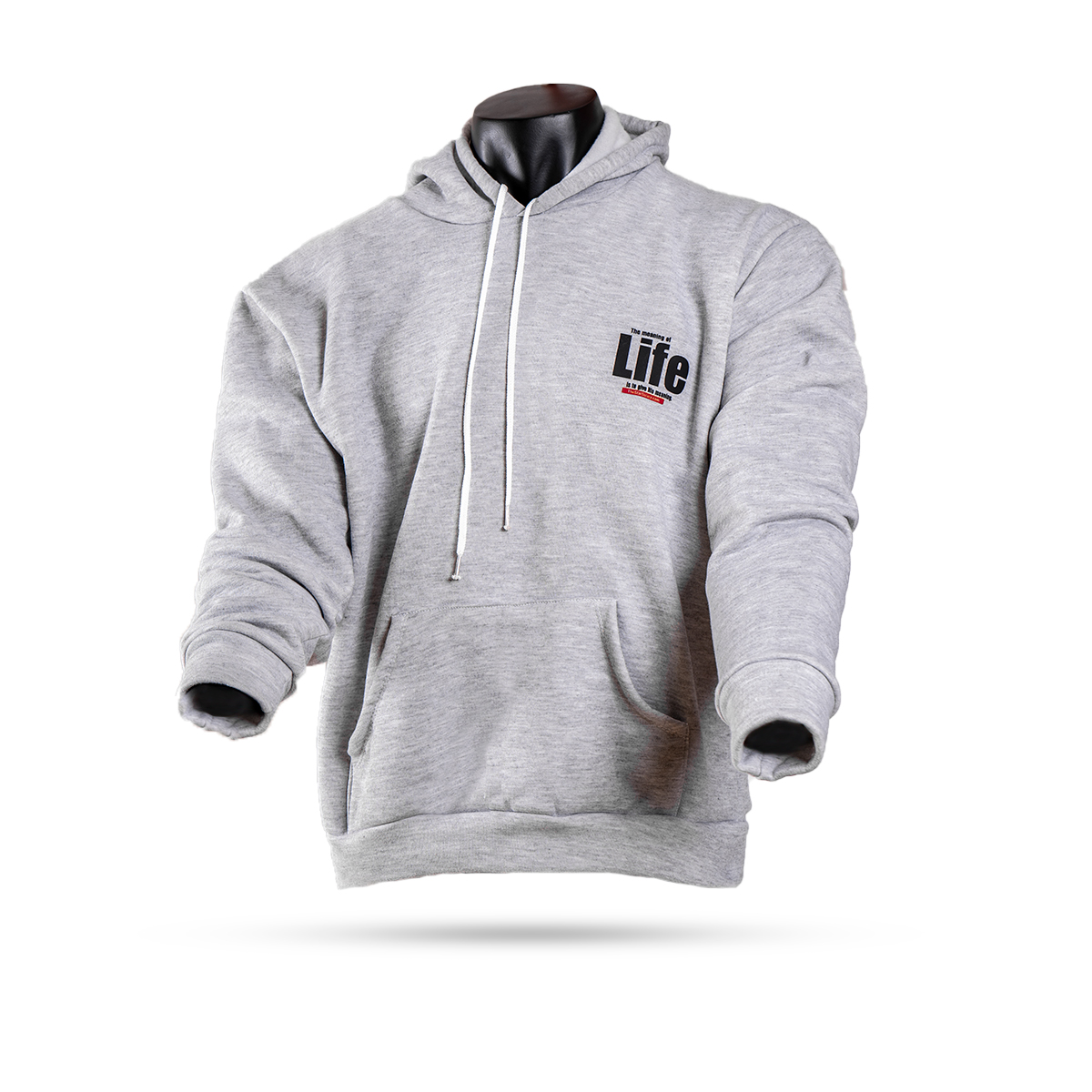 هودی مردانه طوسی مدل Life