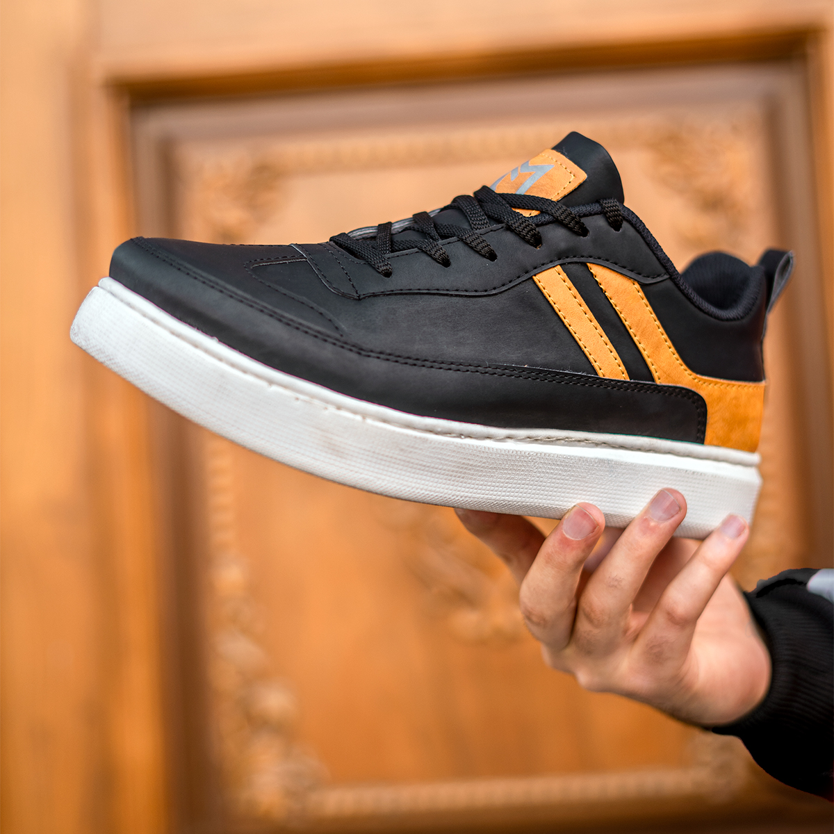 کفش تخت مردانه مشکی مدل varosh