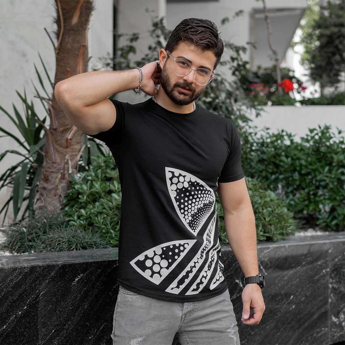 تیشرت آدیداس مشکی مردانه مدل TIVAL