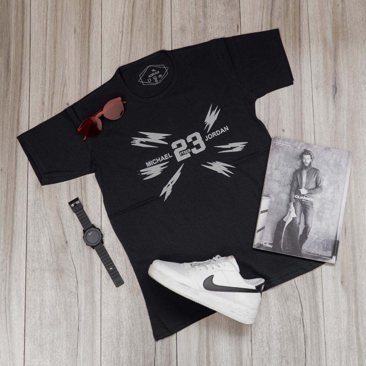 تیشرت مردانه (T) مشکی مدل 23