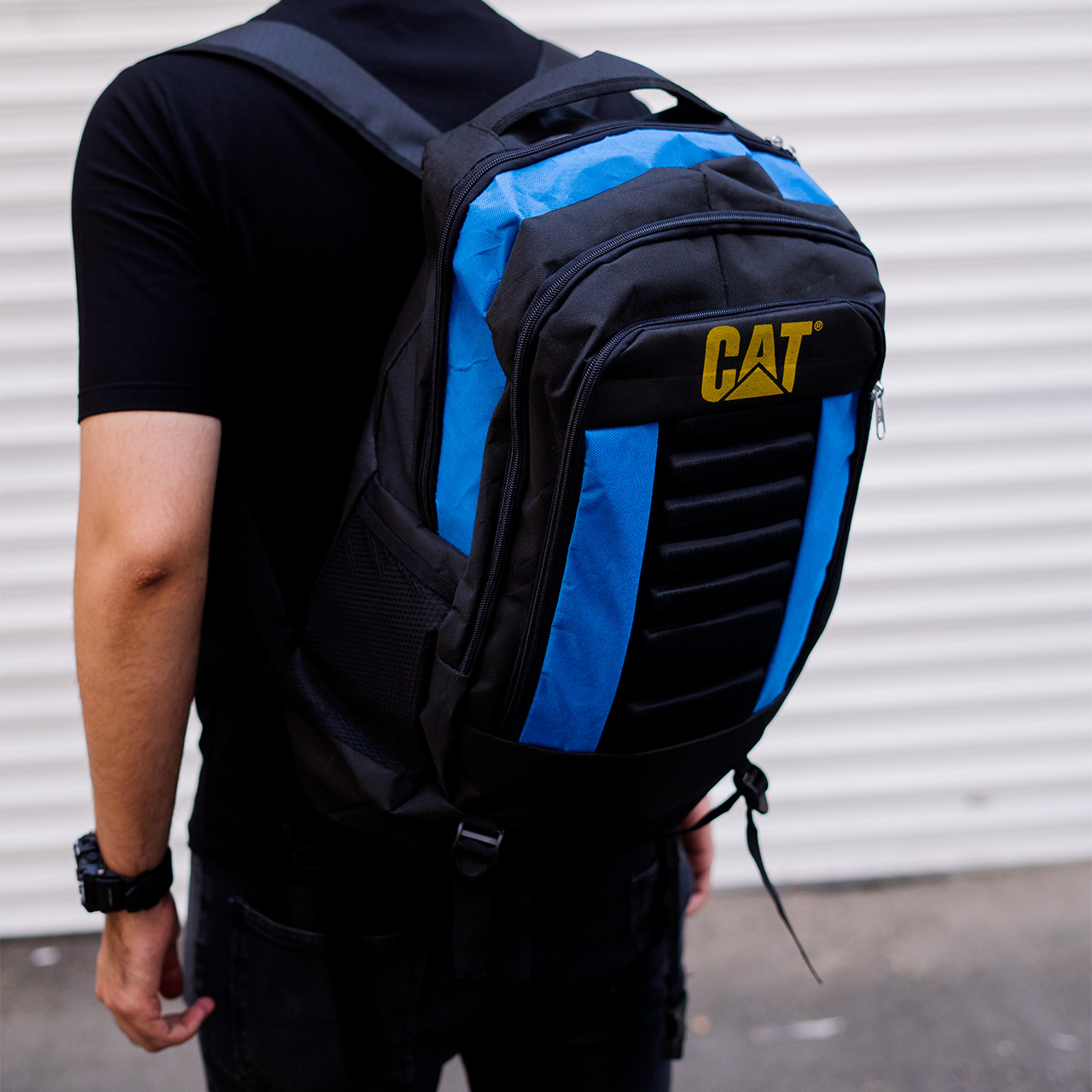 کوله پشتی Cat آبی مدل behroz