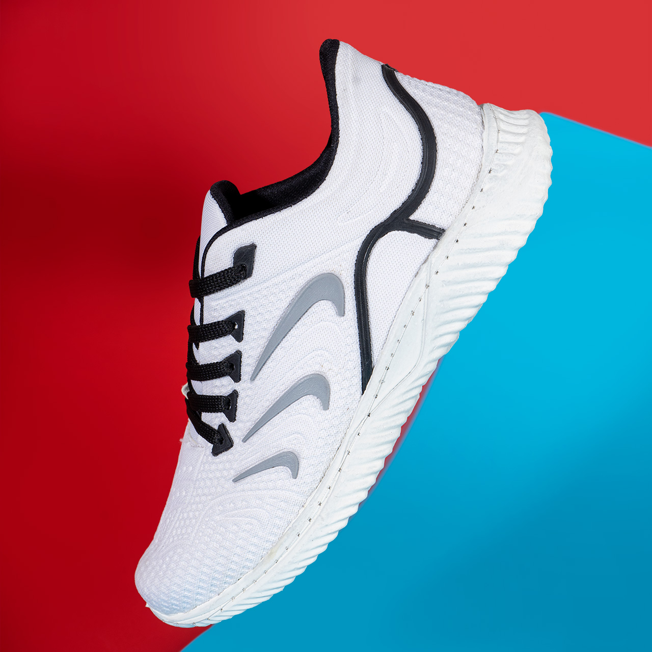 کفش ورزشی سفید طوسی مردانه مدل R76