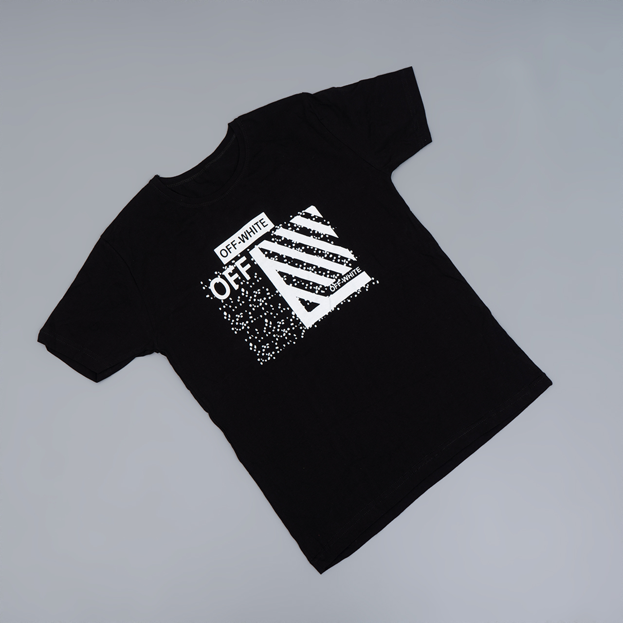 تیشرت آف وایت مردانه مشکی مدل X116