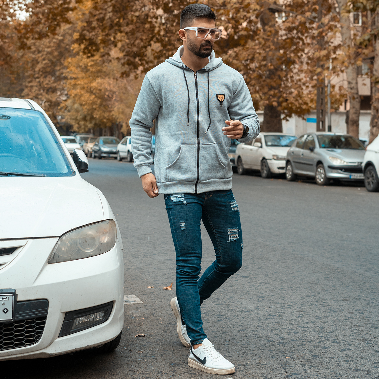 سوییشرت طوسی روشن Sport مردانه مدل T63