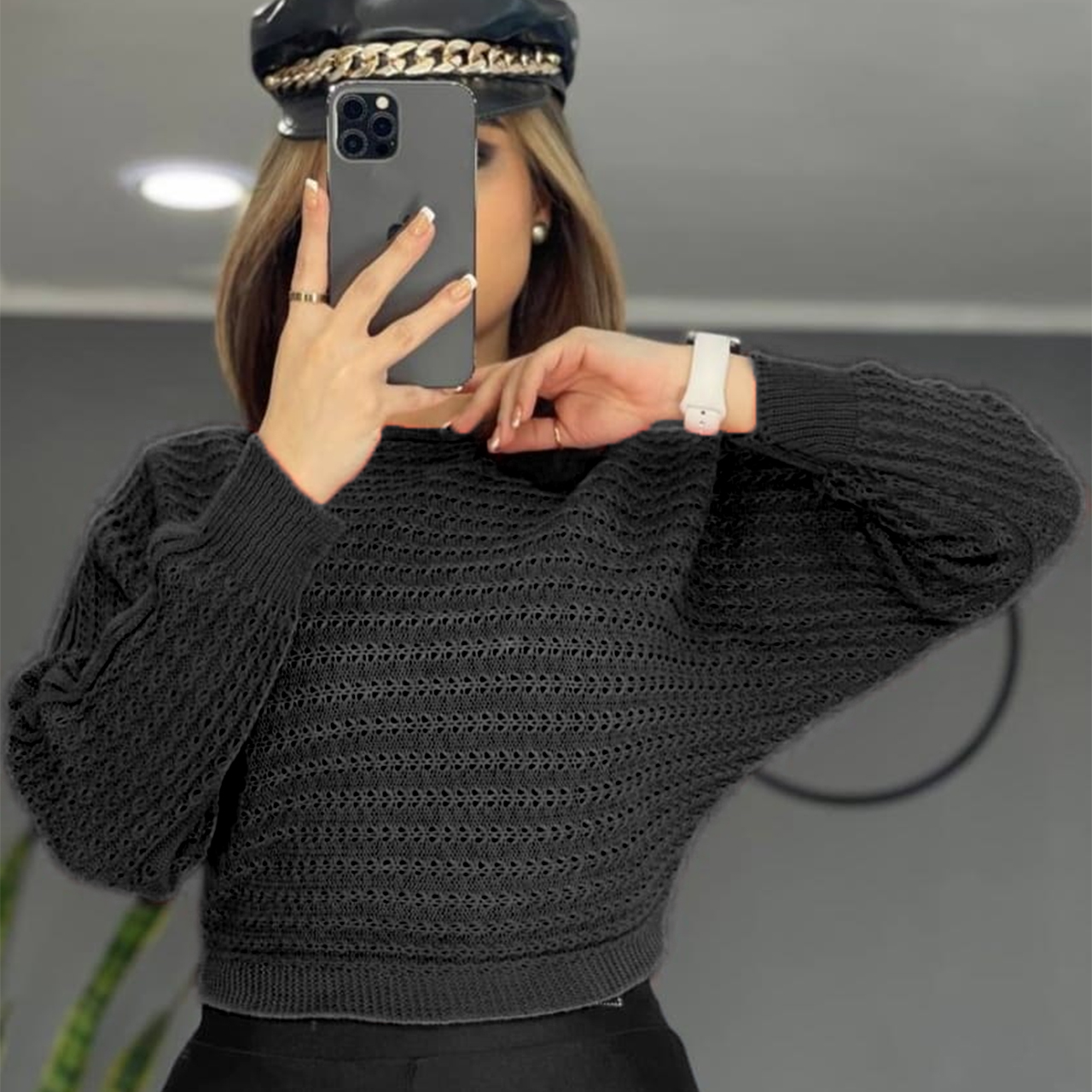 نیم تنه دخترانه ذغالی مدل Bita