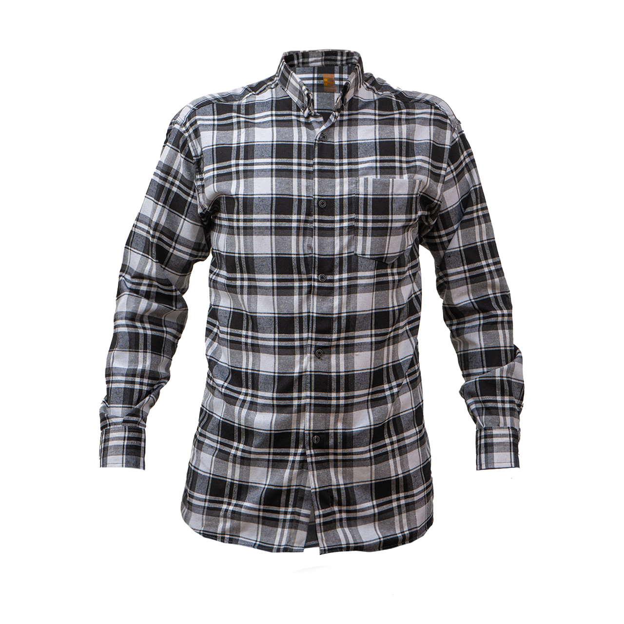 پیراهن مردانه چهارخونه مشکی سفید مدل Siamak