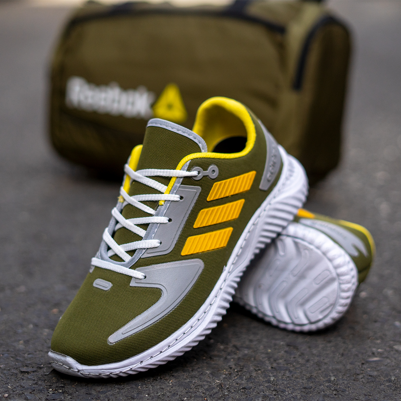 کفش ورزشی (T) آدیداس سبز زرد مردانه مدل atras