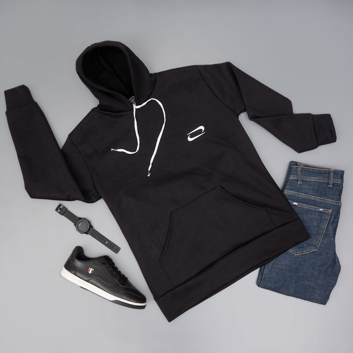 هودی مردانه نایک مشکی مدل Zanko