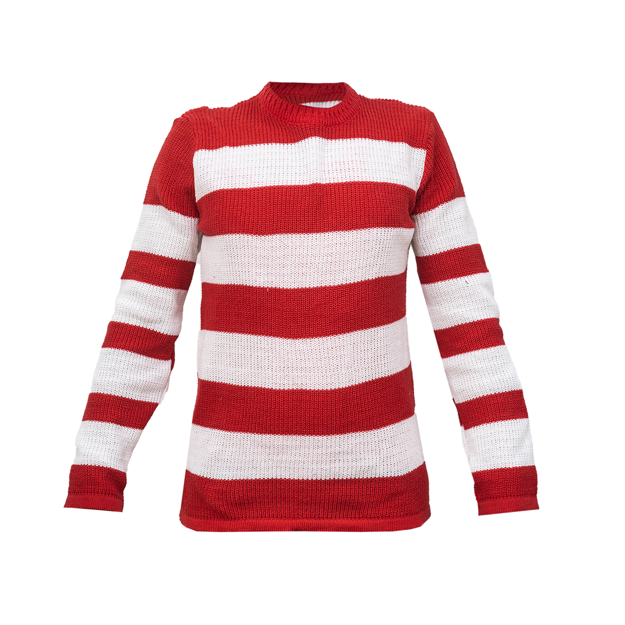 پلیور مردانه راه راه سفید قرمز مدل Mahyad