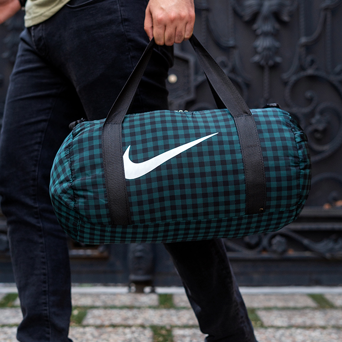 ساک ورزشی Nike چهارخونه سبز مدل Arman