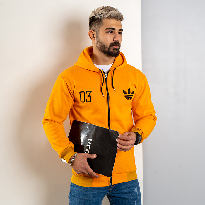 سوییشرت مردانه خردلی مدل Adidas 03