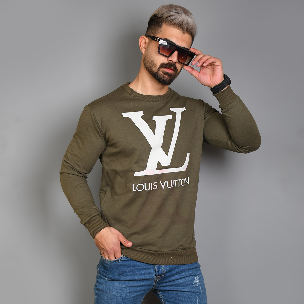 دورس مردانه LV سبز مدل Adrian