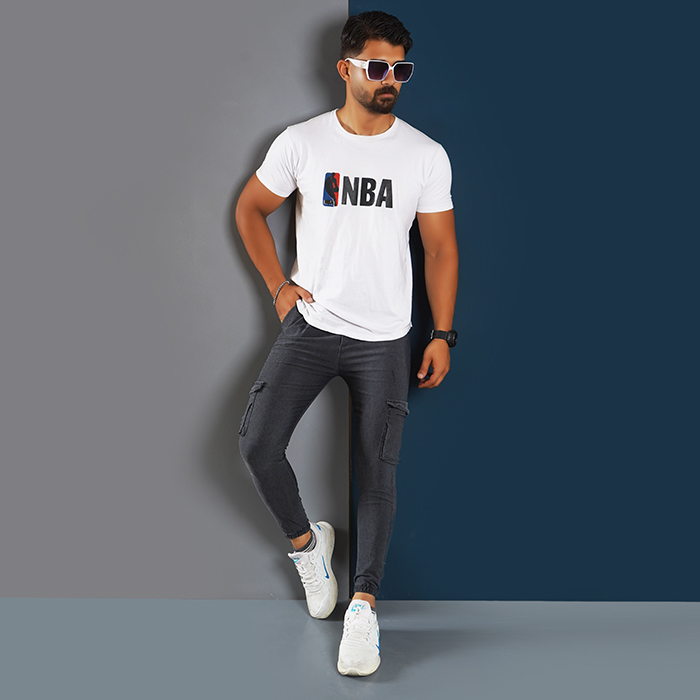 شلوار اسلش مردانه ذغالی مدل ROTAN