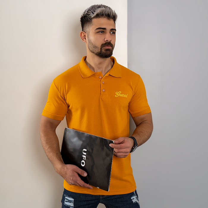 تیشرت مردانه GUCCI خردلی مدل WALO