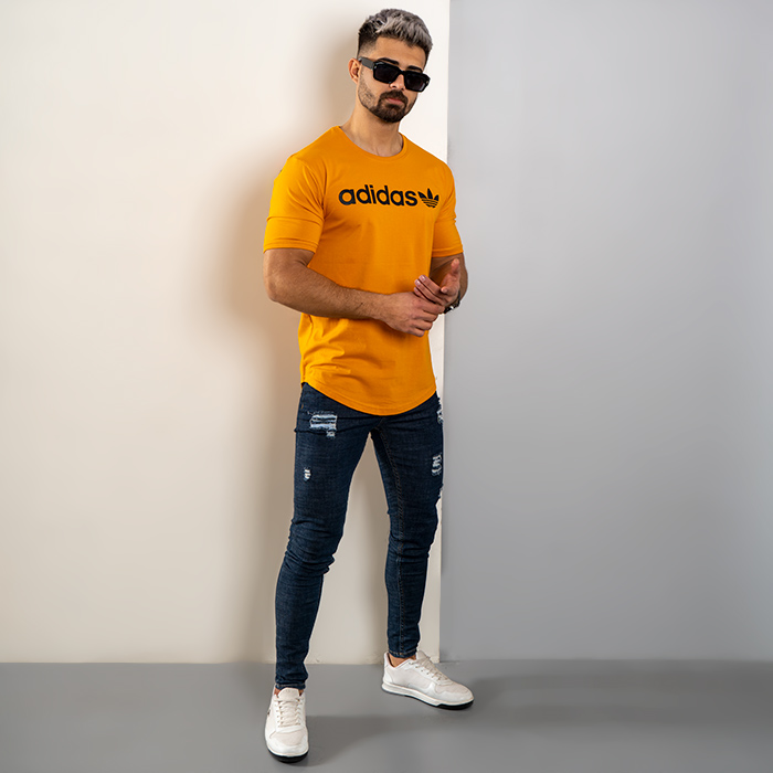 تیشرت مردانه ADIDAS خردلی مدل TENO