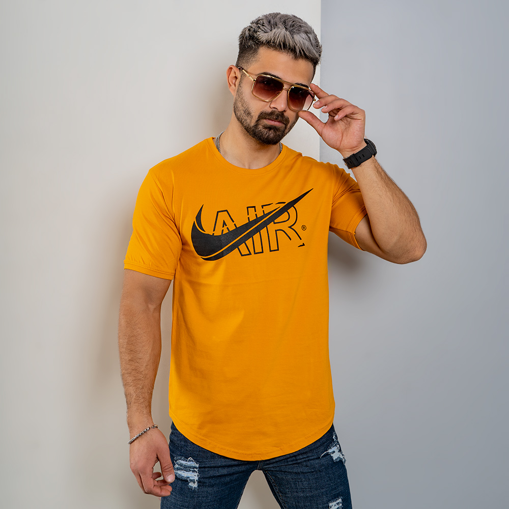 تیشرت مردانه NIKE AIR خردلی مدل ROKO