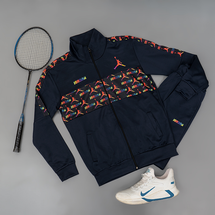 ست سوئیشرت شلوار مردانه سرمه ای مدل Jordan