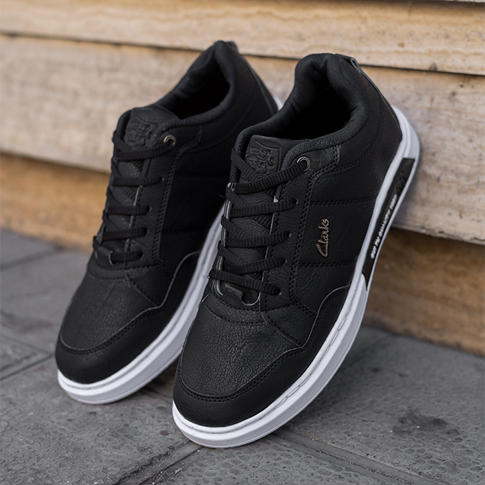 کفش تخت مشکی مردانه مدل Guitu clarks