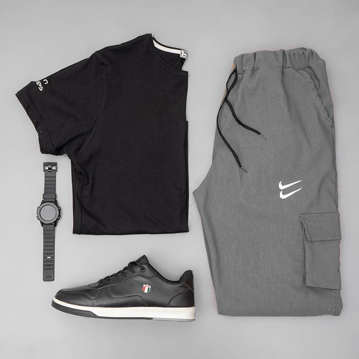 شلوار اسلش دو نایک طوسی مردانه مدل 2Nike