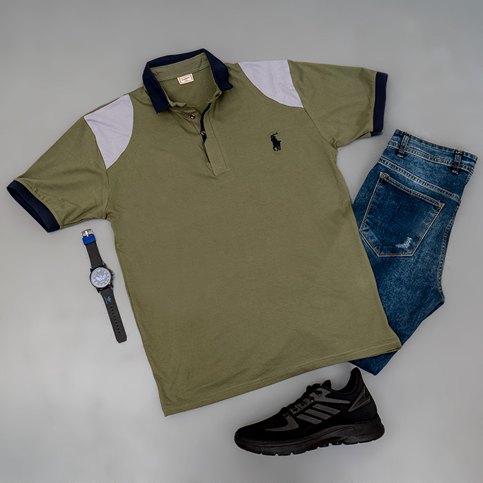 تیشرت Polo سبز مردانه مدل HAKO