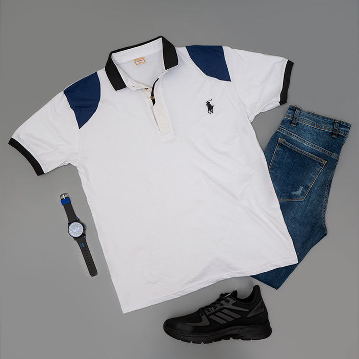 تیشرت Polo سفید مردانه مدل HAKO