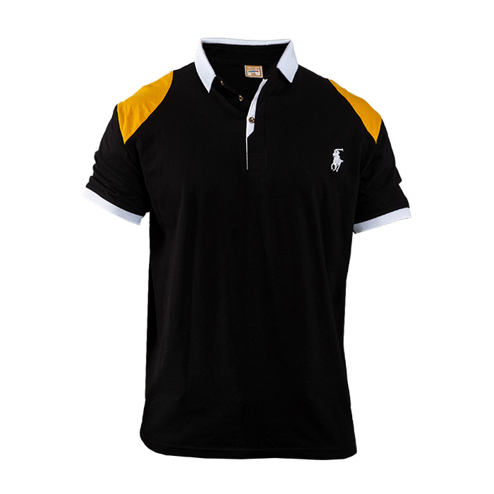 تیشرت Polo مشکی مردانه مدل HAKO