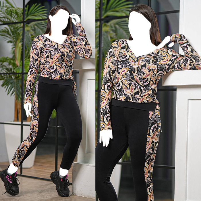 ست بلوز شلوار زنانه طرح بته جقه مدل Samin