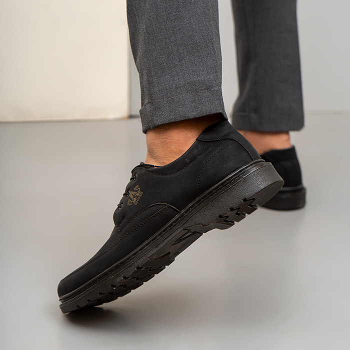 کفش تخت مردانه مشکی مدل NOYAN