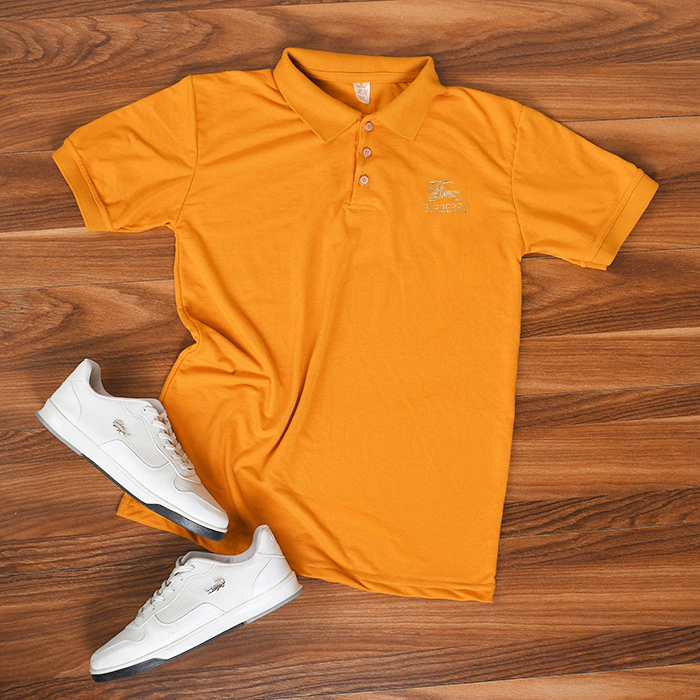 تیشرت مردانه خردلی مدل burberry