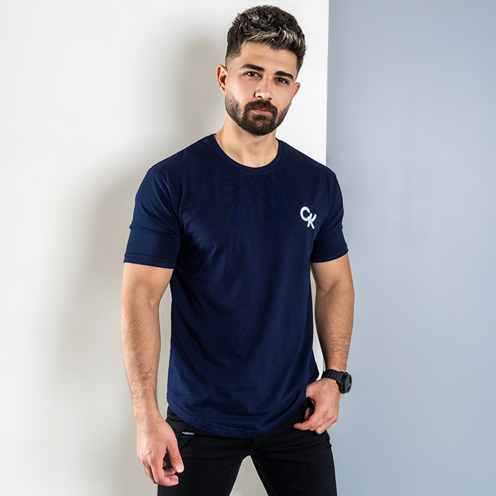 تیشرت مردانه سرمه ای مدل Ck