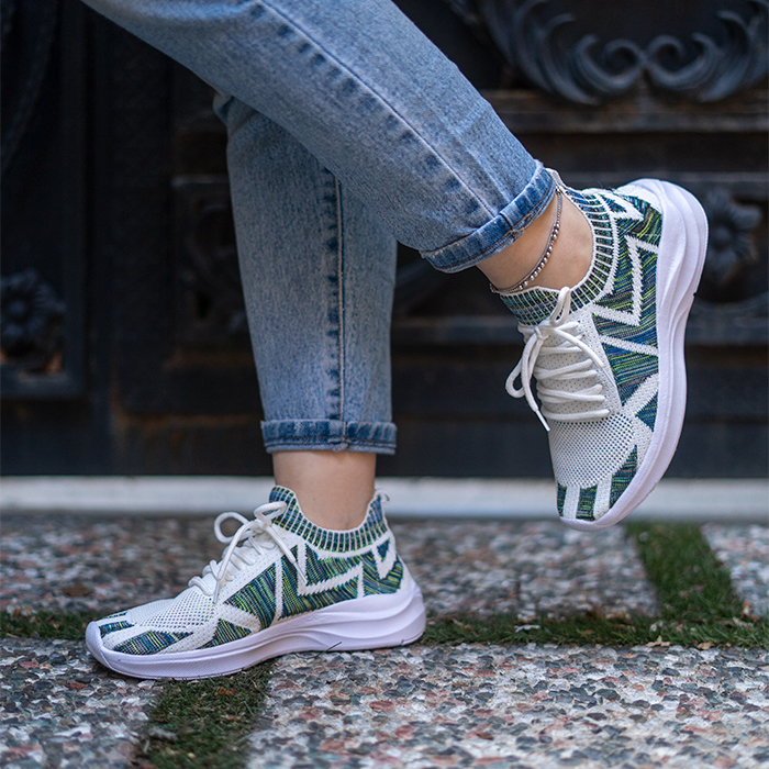 کفش ورزشی زنانه سفید سبز مدل Odyssey