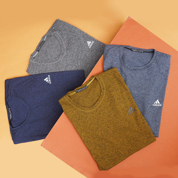 تیشرت آبی مردانه طرح ADIDAS مدل TIAN