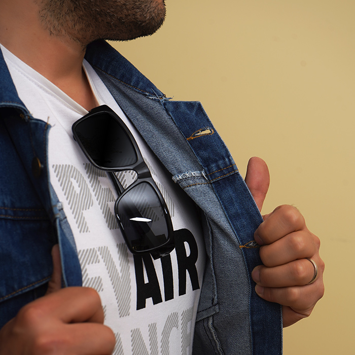 عینک آفتابی مردانه مشکی مدل sport