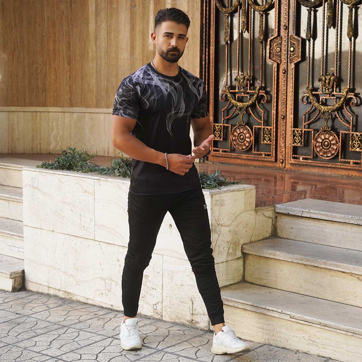 ست تیشرت شلوار مردانه مدل smoke