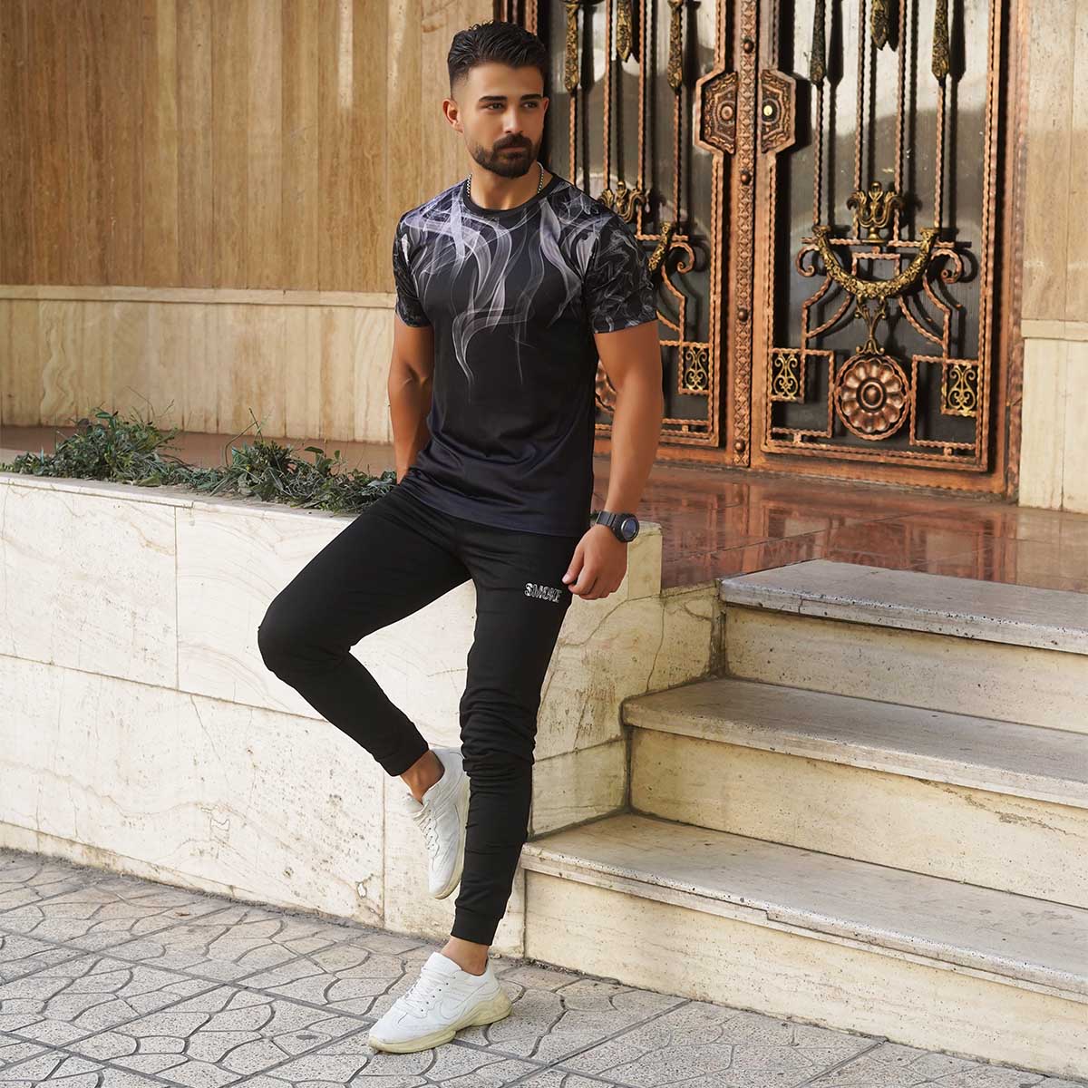 ست تیشرت شلوار مردانه مدل smoke
