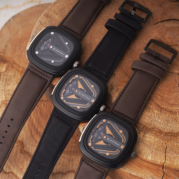 ساعت sevenfriday قهوه ای طلایی مدل Etro